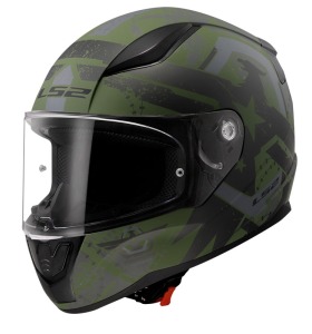 LS2 RAPID 2 THUNDER BIRDS MAT YEŞİL-SİYAH-GRİ KASK L BEDEN 